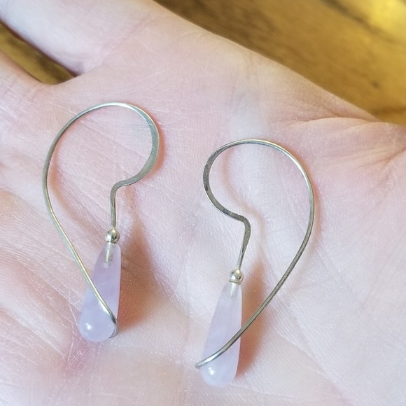 💖Host pick💖 Sterling silver rose quartz earrings - Picture 2 of 4